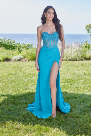 Morilee 49128 Breathtaking 3D Floral Bust Gown