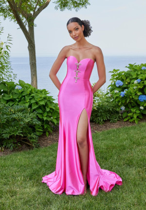 Morilee 49149 Trendy Rhinestone Bows Prom Dress