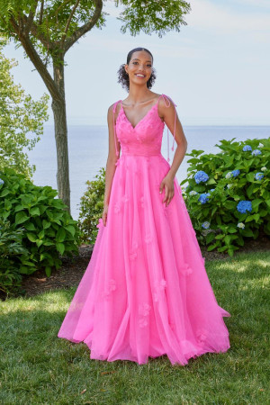 Morilee 49156 Dreamy 3D Floral Ball Gown Prom Dress
