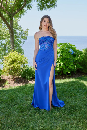 Morilee 49164 Alluring Embellished Draped Jersey Gown