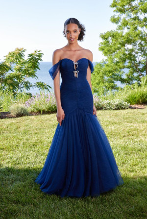 Morilee 49182 Trendy Off Shoulder Tulle Mermaid Dress