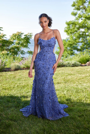 Morilee 49184 Glamorous 3D Floral Beaded Gown