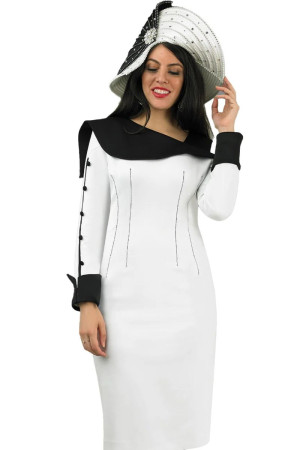 Lily and Taylor 4924 Classic Color Block Dress