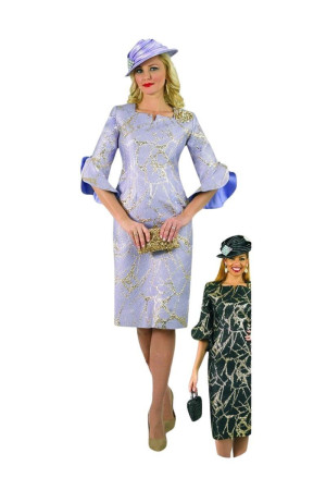 Lily and Taylor 4960 Light Brocade Sparkling Dress