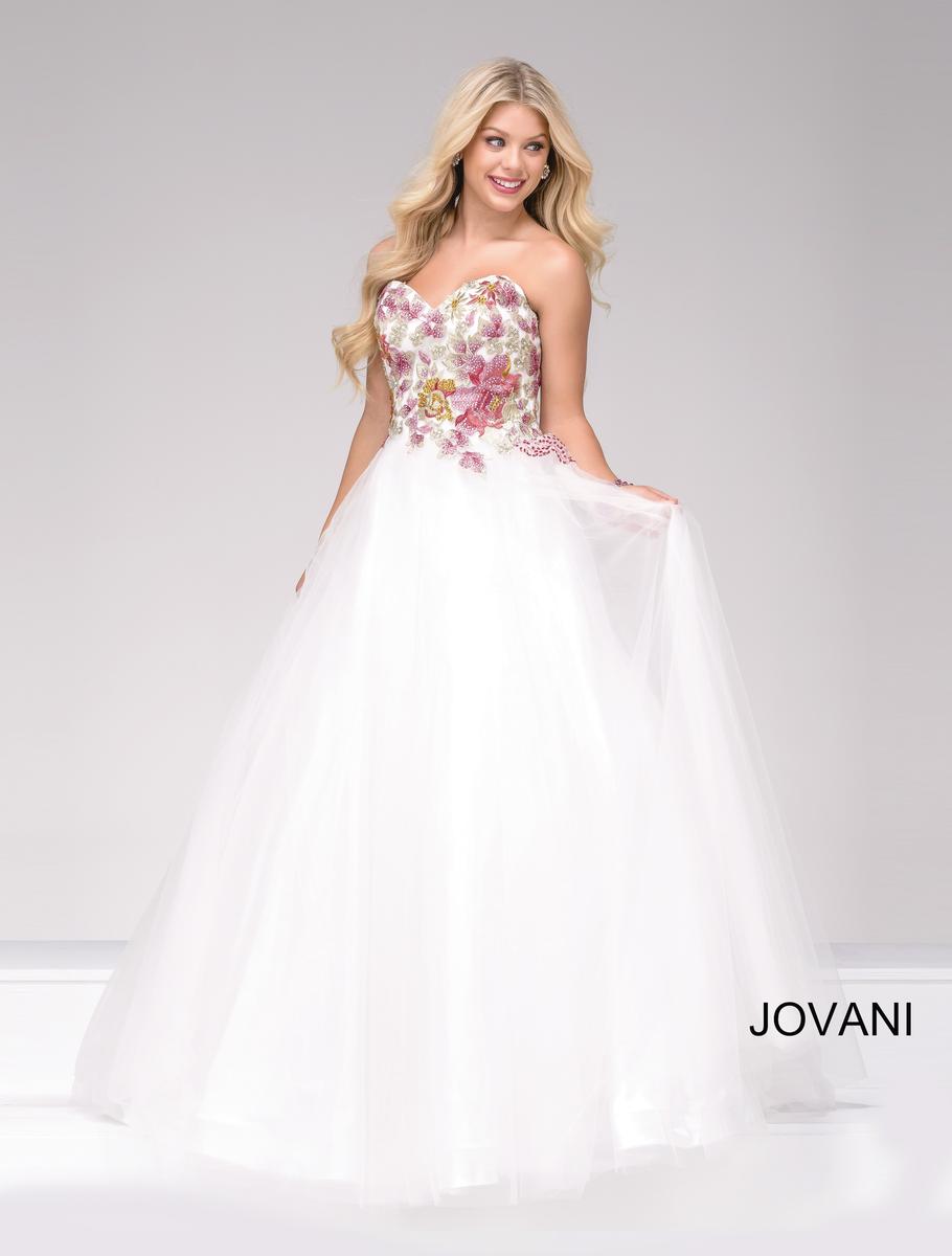 jovani tulle layered ball gown
