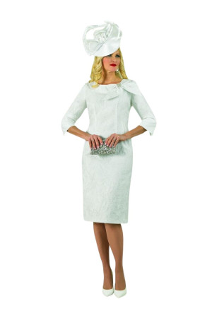 Lily and Taylor 4962 Elegant Brocade Church Dress