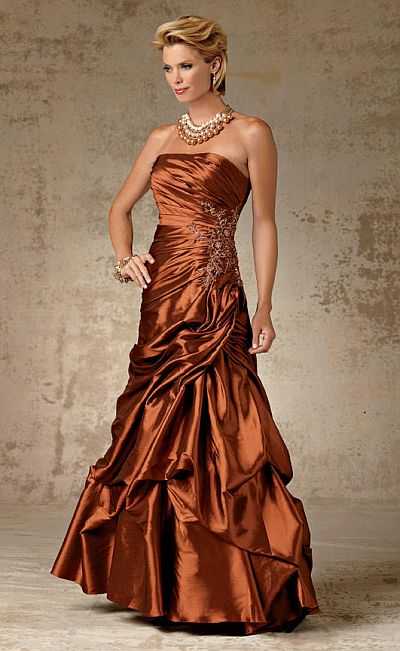 copper colored mother of the bride dresses