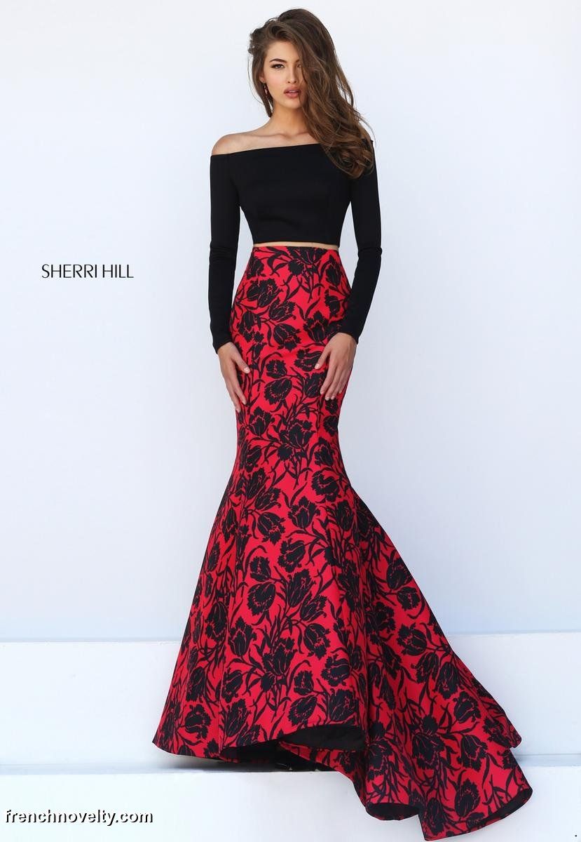 sherri hill long sleeve gown