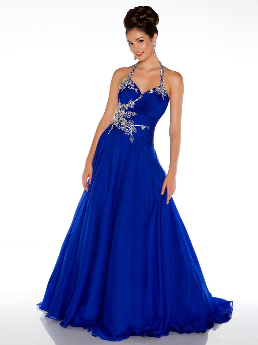 mac duggal halter long gown