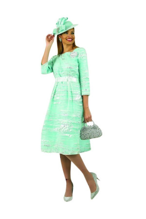 Lily and Taylor 5028 Shimmering Brocade Church Dress