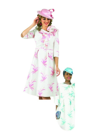 Lily and Taylor 5032 Ladies Floral Rosette Church Dress