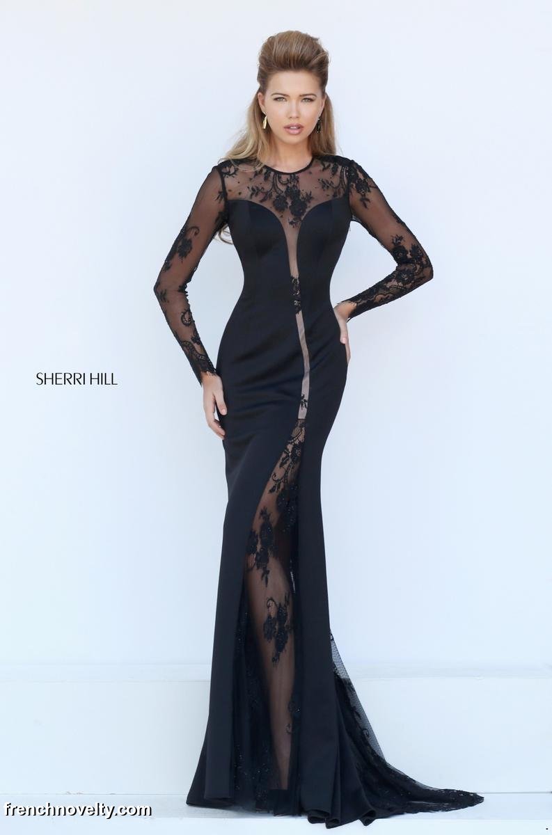 sherri hill long sleeve gown