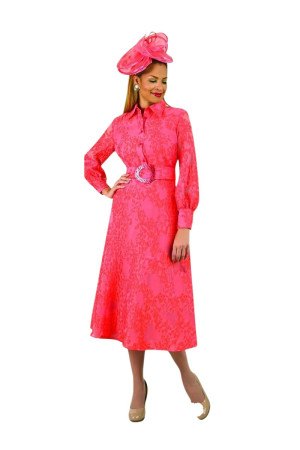 Lily and Taylor 5049 Embossed Brocade Church Dress