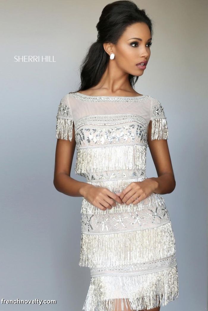 fringe homecoming dress