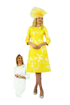 Lily and Taylor 5056 Floral Jacquard Church Dress