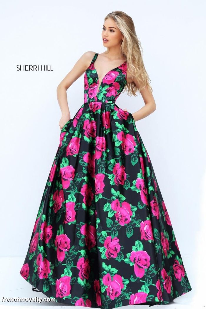 Sherri Hill 50598 Floral Ball Gown: French Novelty