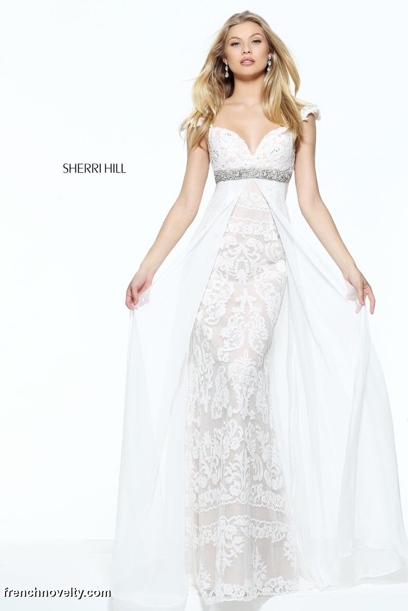 sherri hill off the shoulder