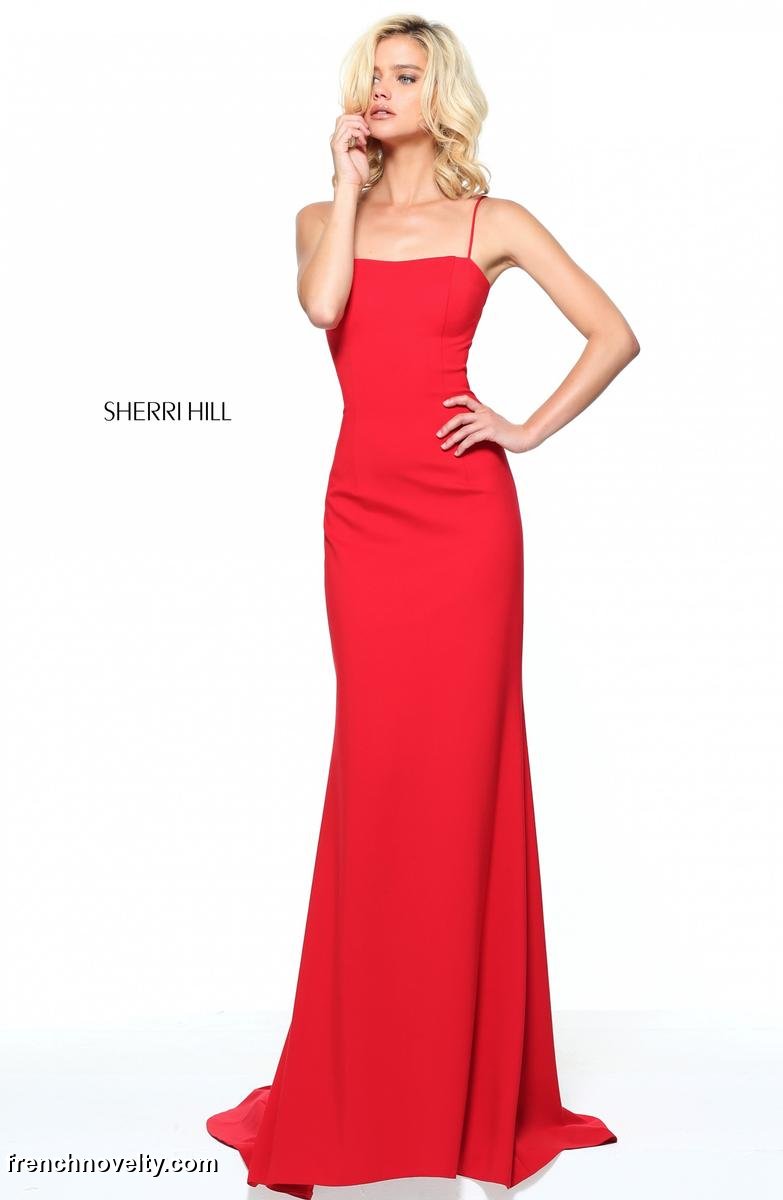 Sherri Hill 50979 Gown with Contrasting Back Straps: French Novelty