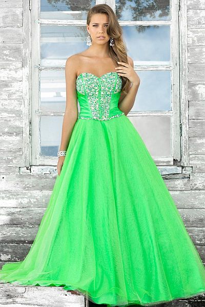 Pink by Blush Prom Apple Green Tulle Ball Gown 5102: French Novelty