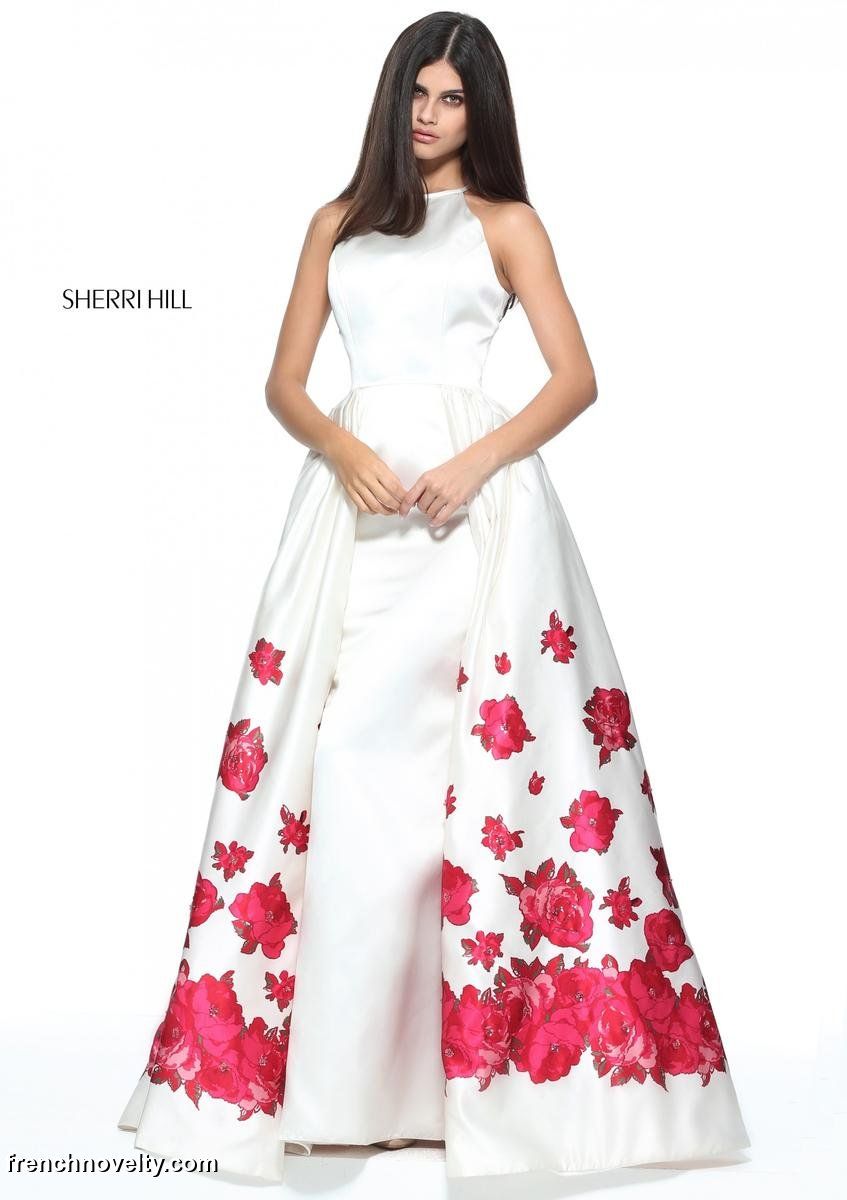 Sherri Hill 51193 Floral Border Print Prom Dress: French Novelty
