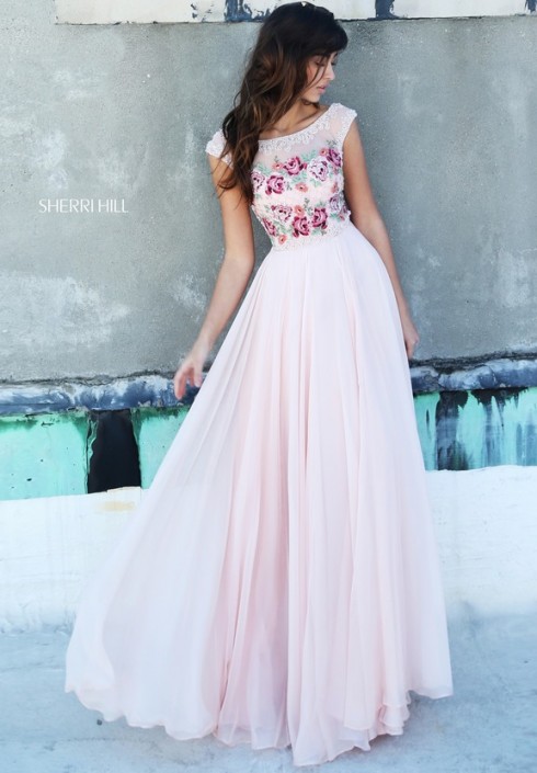Sherri hill on sale embroidered dress