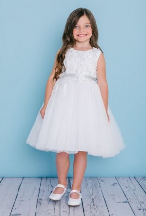 Rosebud 5135 Tulle Flower Girls Short Dress
