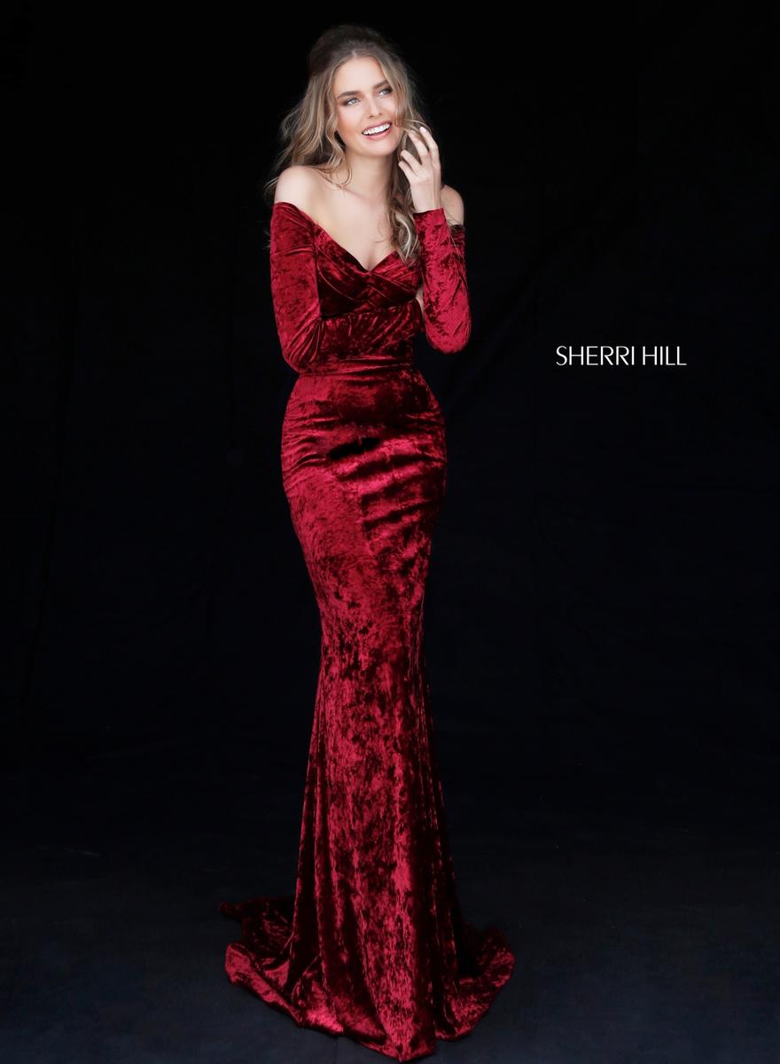 sherri hill long sleeve gown
