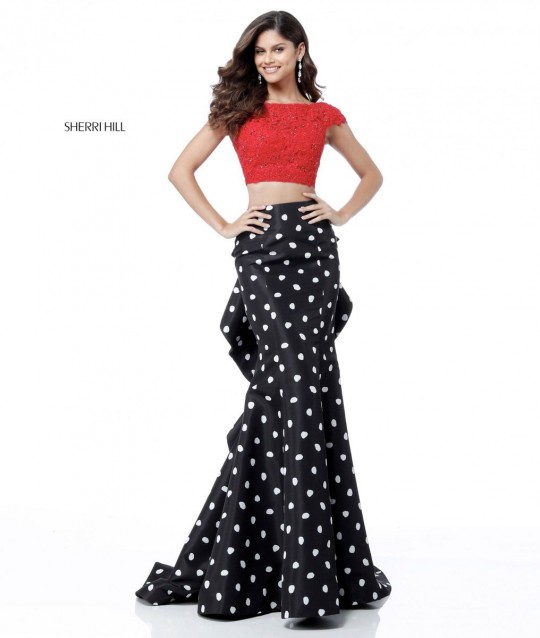 Polka Dot Top Prom Dresses