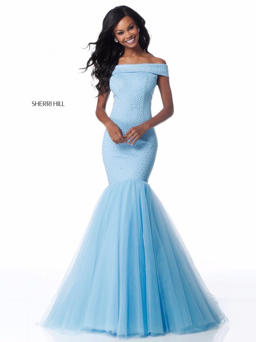 baby blue sherri hill dress