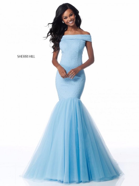 sherri hill blue homecoming dress