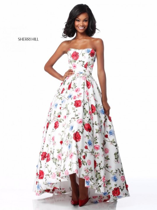 sherri hill floral prom dress