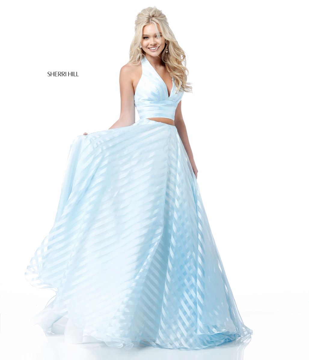 light blue 2 piece dress
