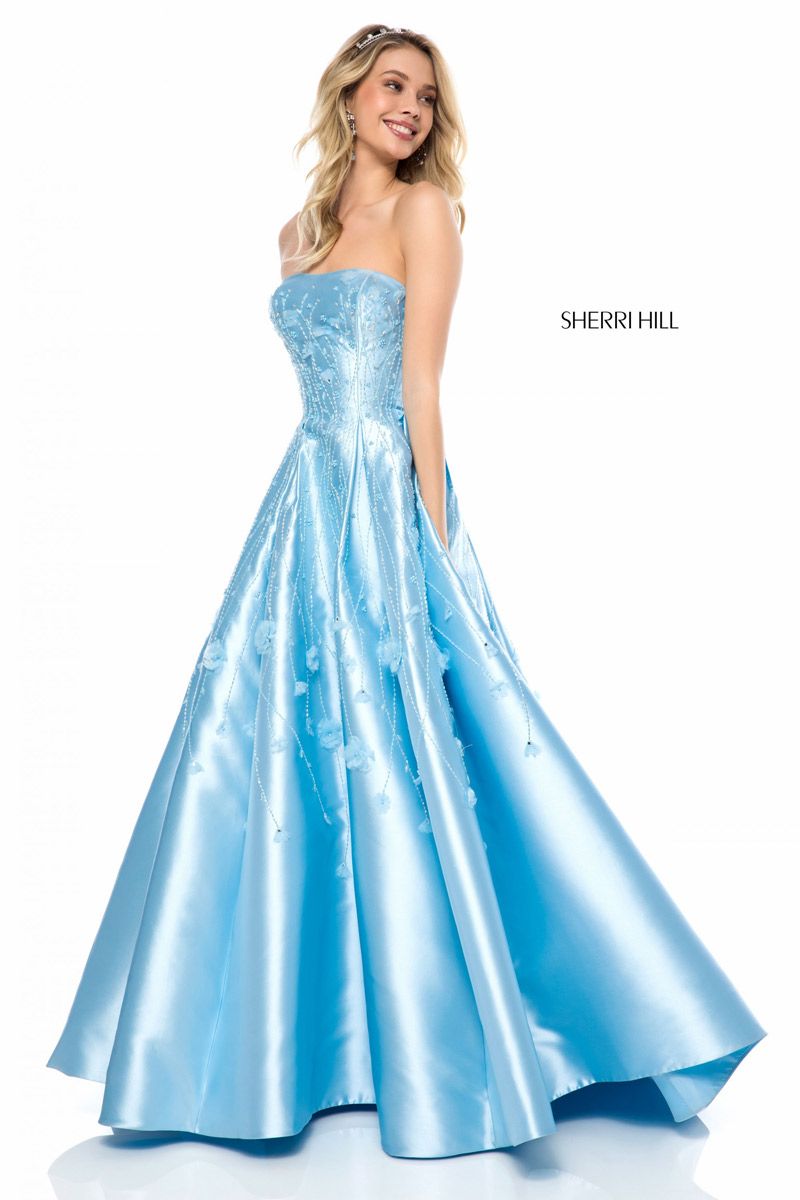 French Novelty: Sherri Hill 51830 Prom Gown with Flowers