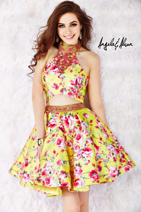 Floral Print Short Dresses