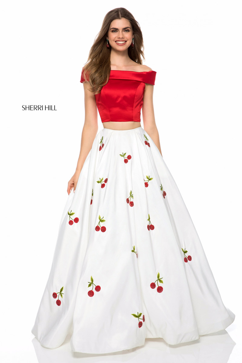 cherry red prom dresses