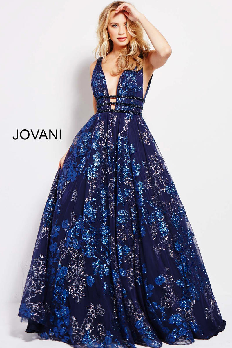 plunge ball gown
