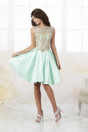 Damas by Tiffany 52425 Short Mikado Dress