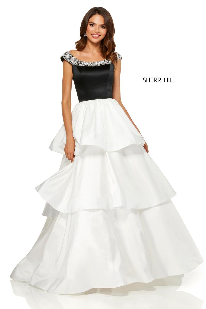 sherri hill one shoulder gown