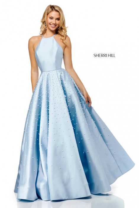 sherri hill blue homecoming dress