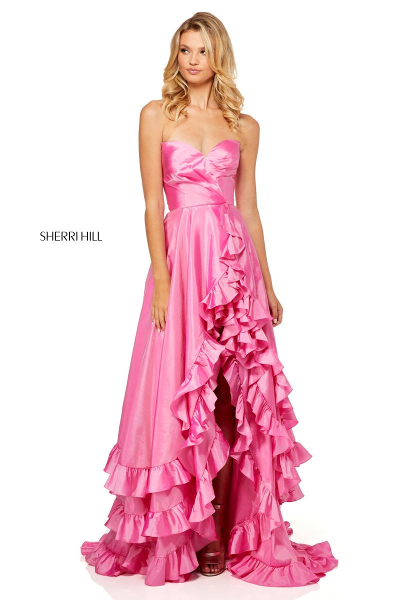 tiered evening gown