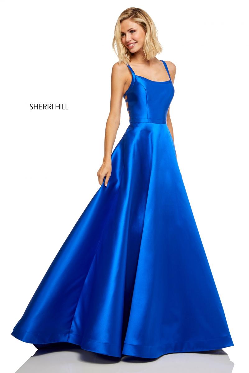 royal blue sherri hill prom dress