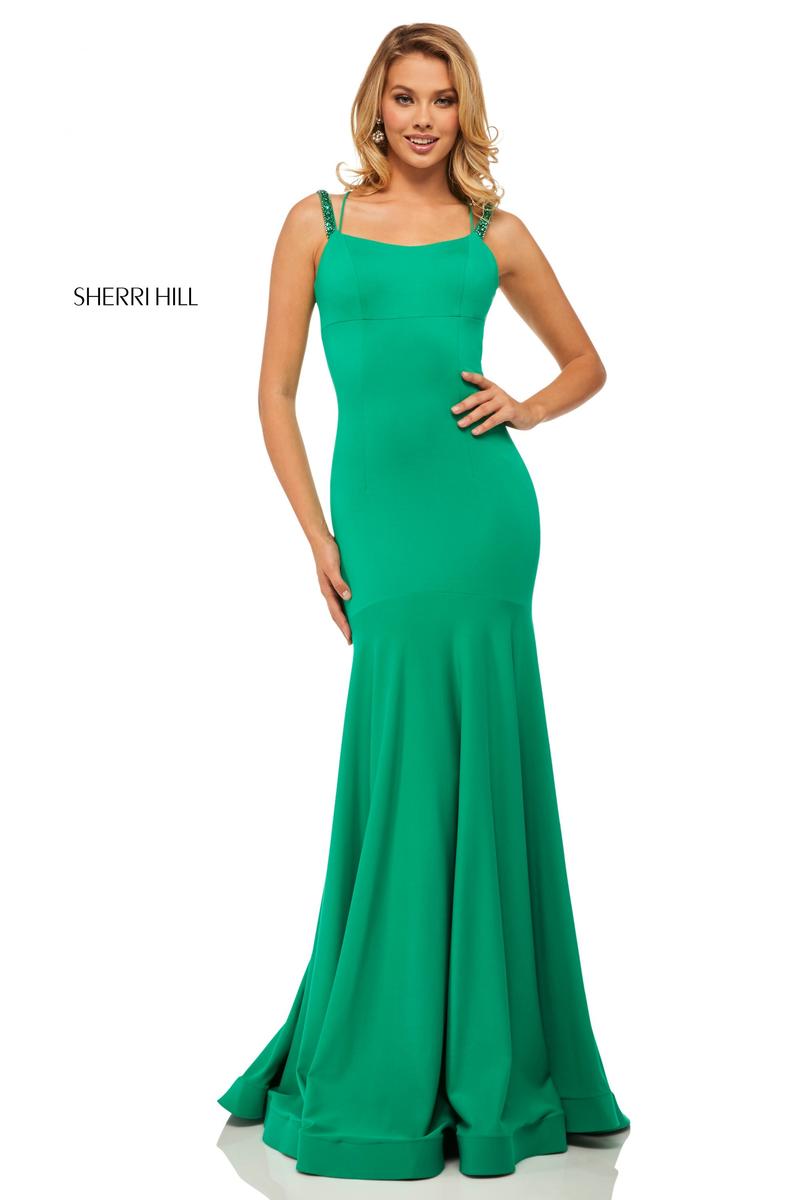 French Novelty Sherri Hill 52883 Beaded Strap Prom Dress