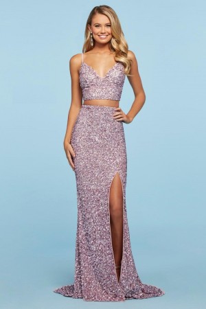 Sherri Hill 53448 Sequin 2 Piece Gown