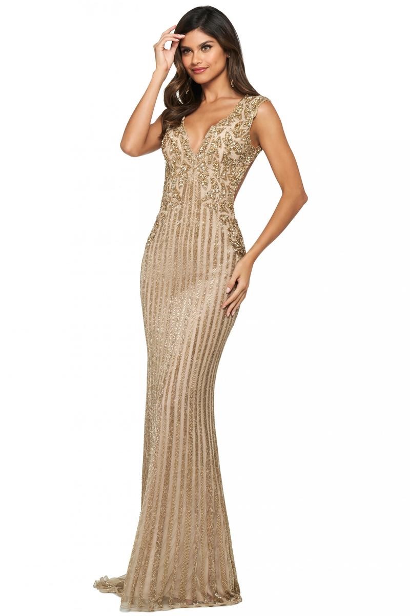 French Novelty: Sherri Hill 53915 Beaded Designer Gown