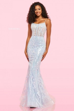 Sherri Hill 54275 Sequin Lace Fitted Prom Dress