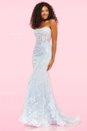 Sherri Hill 54278 Sheer Corset Sequin Gown