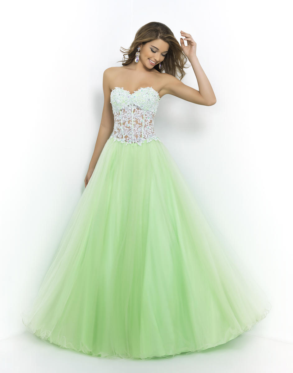 mesh corset ball gown