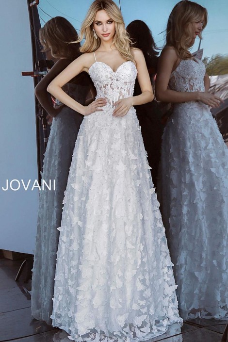 white floral applique