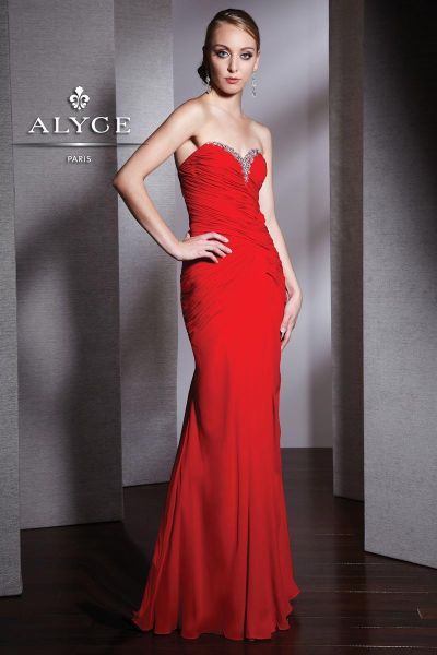 Shirred Evening Dress