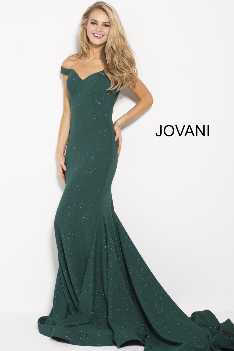 French Novelty: Size 4 Hunter Jovani 55187 Off the Shoulder Glitter ...